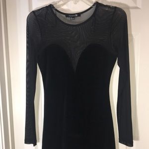 Forever 21 mini mesh/suede dress